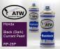 Preview: Honda, Black (Dark) Currant Pearl, RP-25P: 400ml Sprühdose + 400ml Klarlack - Set, von ATW Autoteile West.